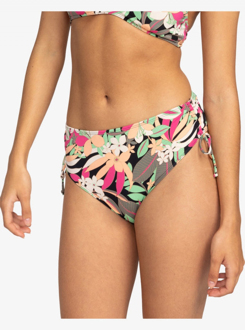 Roxy Printed Beach Classics Moderate Side-Tie μπικίνι πάτο | 2861YGEUL