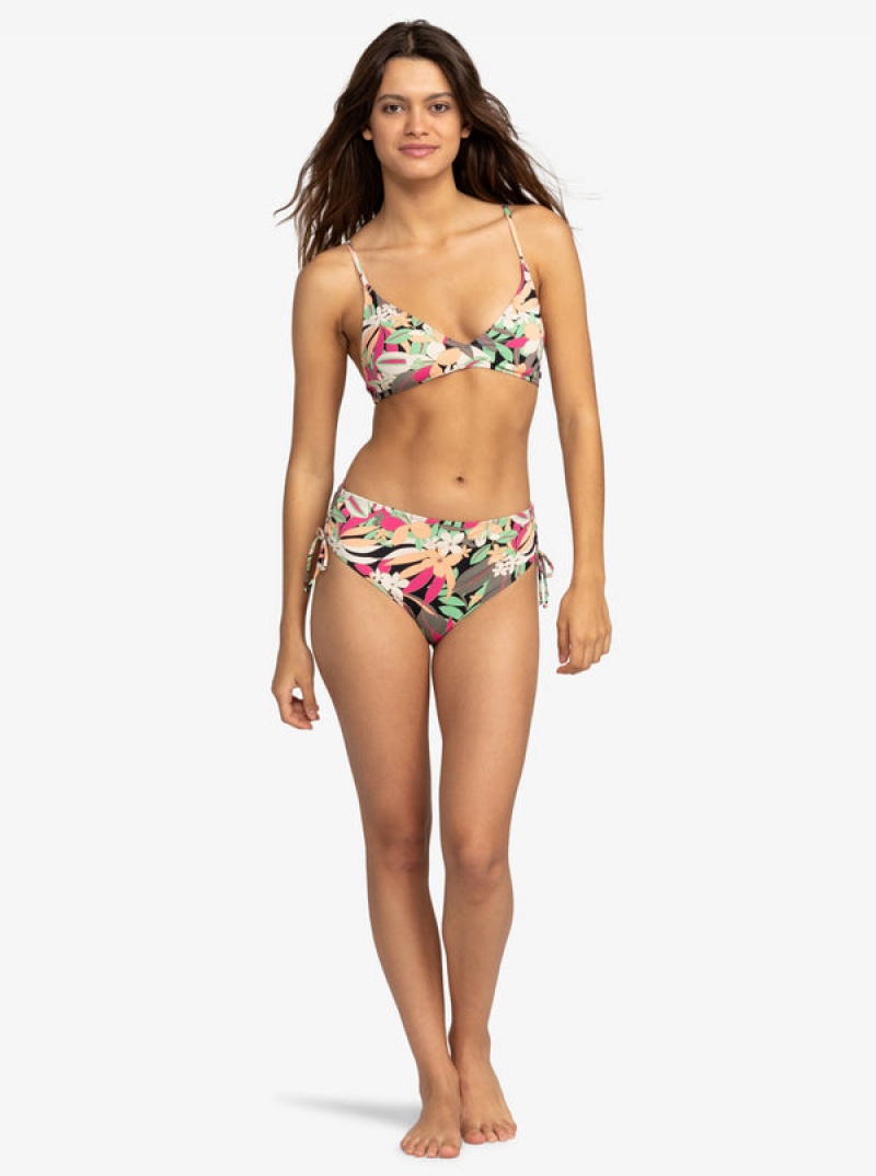 Roxy Printed Beach Classics Moderate Side-Tie μπικίνι πάτο | 2861YGEUL