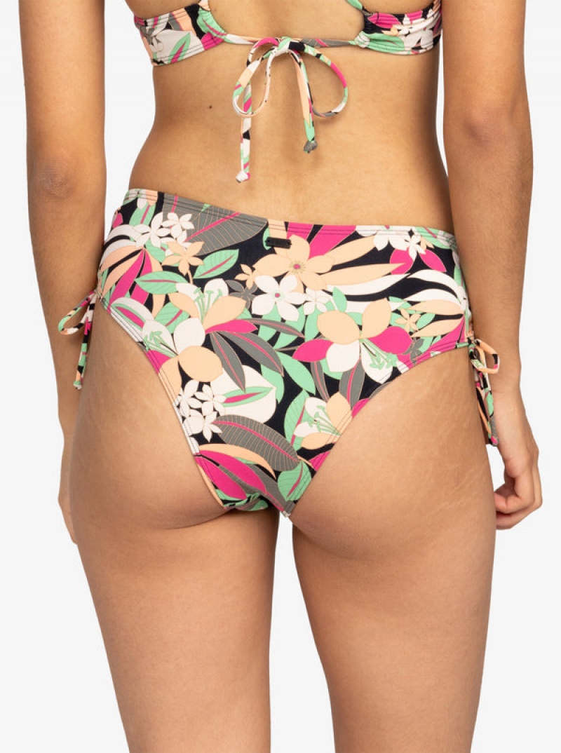 Roxy Printed Beach Classics Moderate Side-Tie μπικίνι πάτο | 2861YGEUL