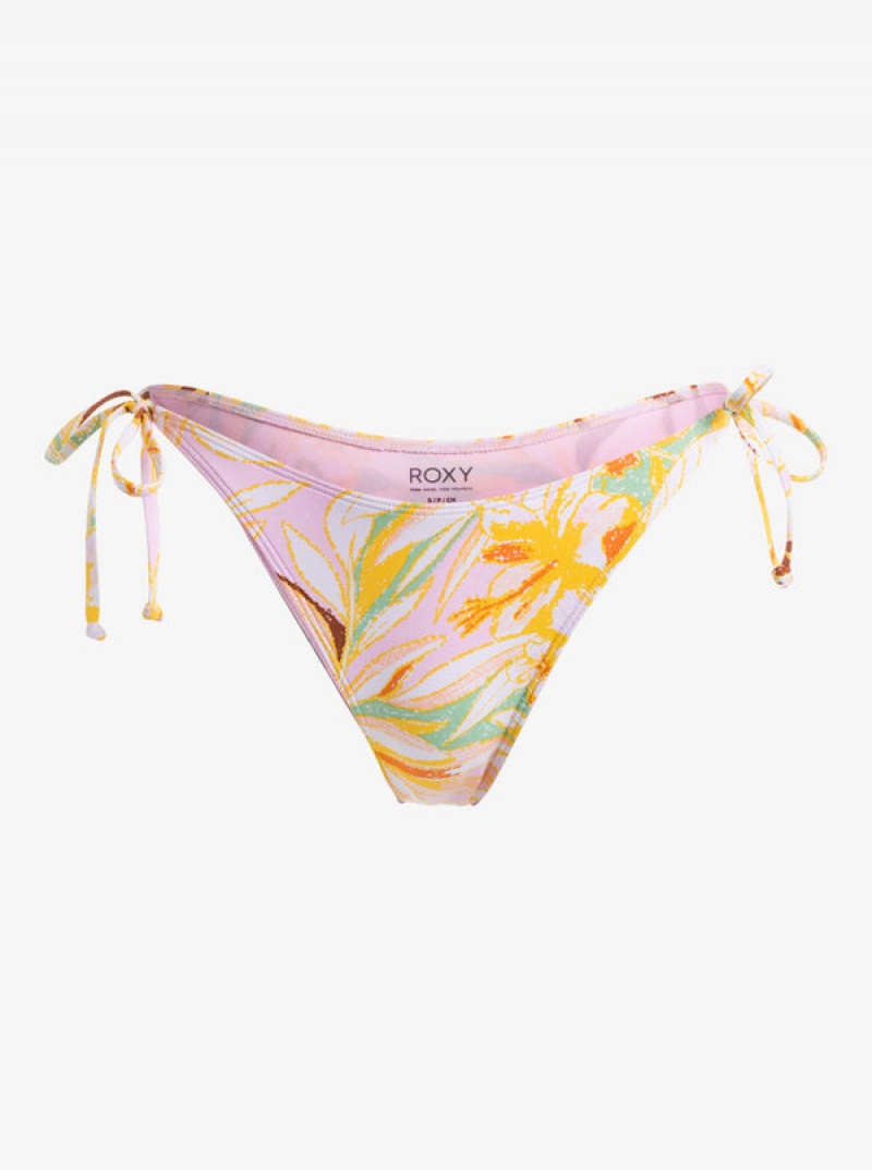 Roxy Printed Beach Classics Tie Side High Leg Cheeky μπικίνι πάτο | 3715QLZXC