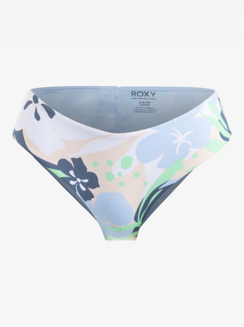 Roxy Printed Beach Classics V-Shape Cheeky μπικίνι πάτο | 5946QEDSJ