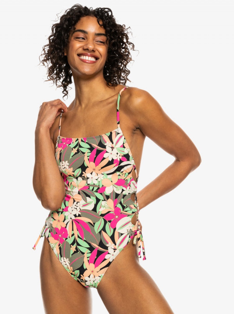 Roxy Printed Beach Classics δαντελα Up One-Piece Μαγιό | 7409YTNSB