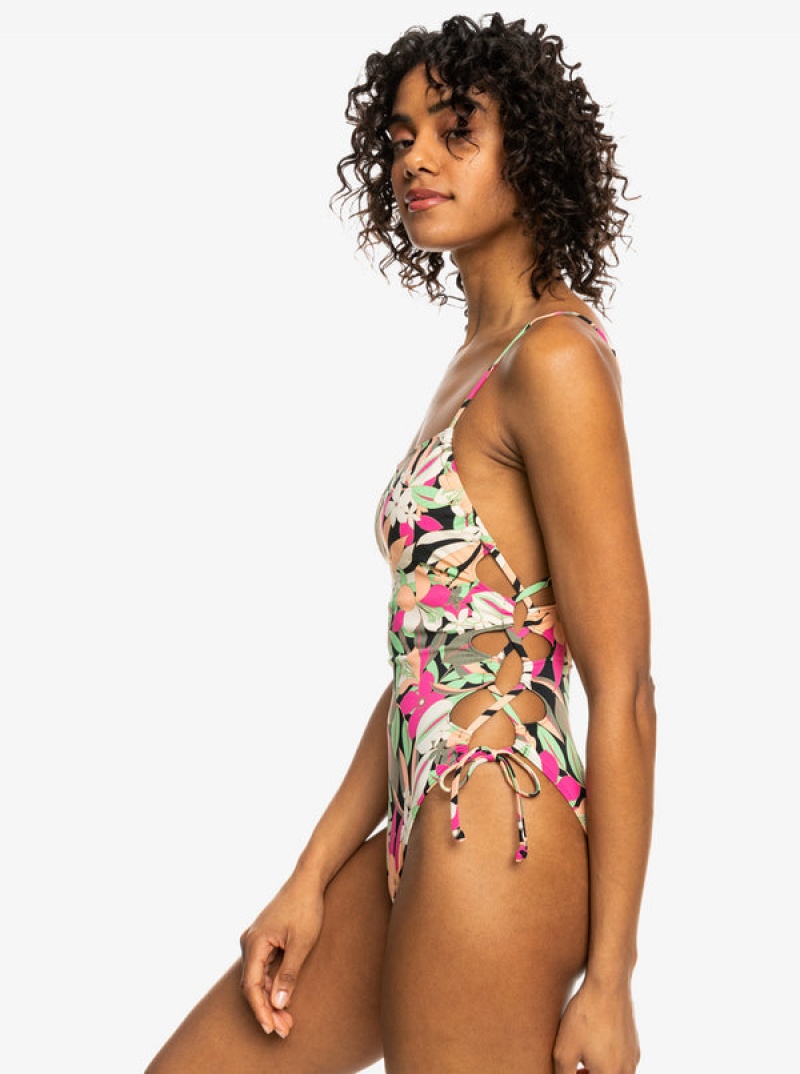 Roxy Printed Beach Classics δαντελα Up One-Piece Μαγιό | 7409YTNSB