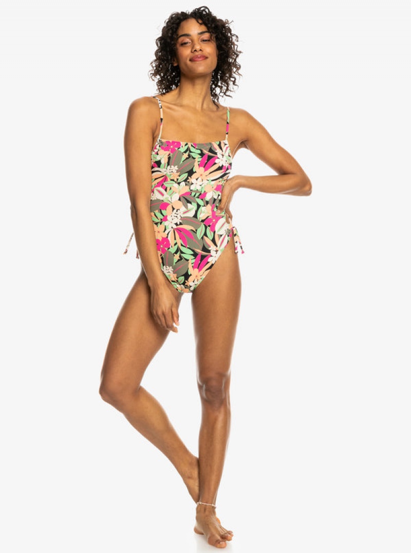 Roxy Printed Beach Classics δαντελα Up One-Piece Μαγιό | 7409YTNSB