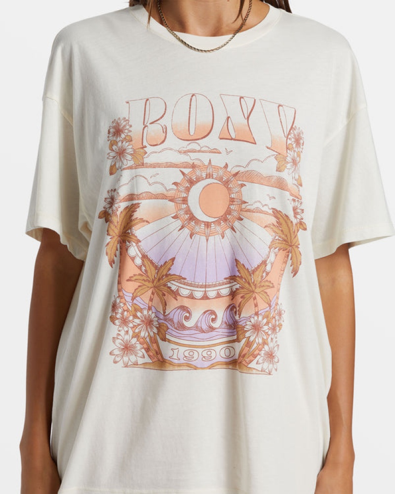 Roxy Star Chart Oversized Boyfriend μπλουζακια | 0168AXYNW