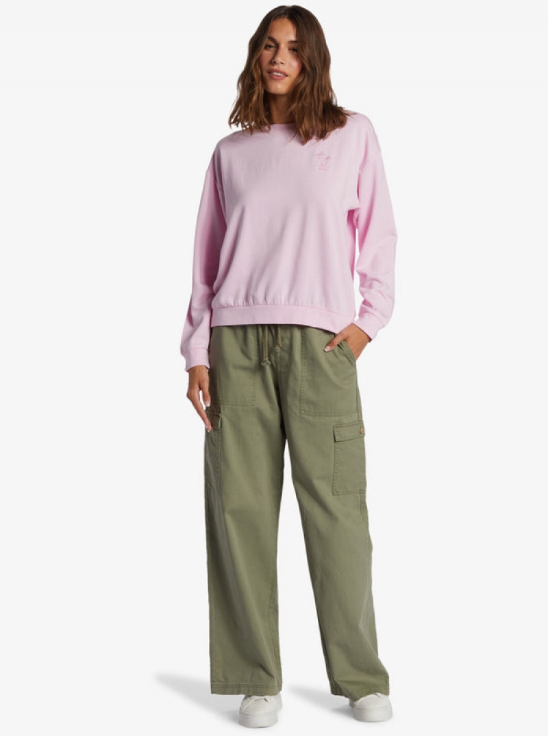 Roxy Surfing By Moonlight Crew Neck Loungewear | 9301TGAQJ