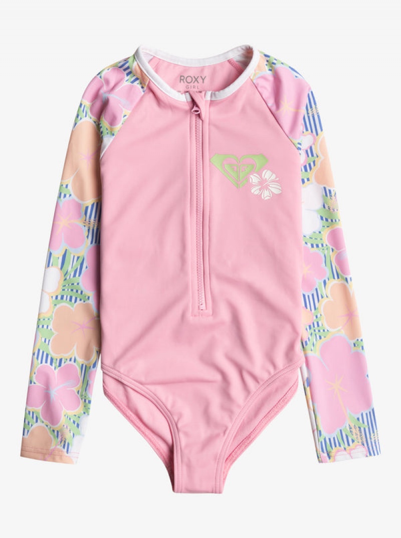 Roxy Tiny Flower Long-Sleeve Front-Zip Μαγιο για κοριτσια | 4683GEPZI