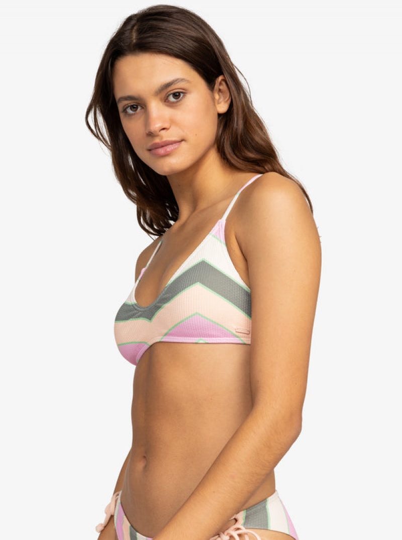 Roxy Vista Stripe strappy Bra μπικίνι τοπ | 1059QKMPX