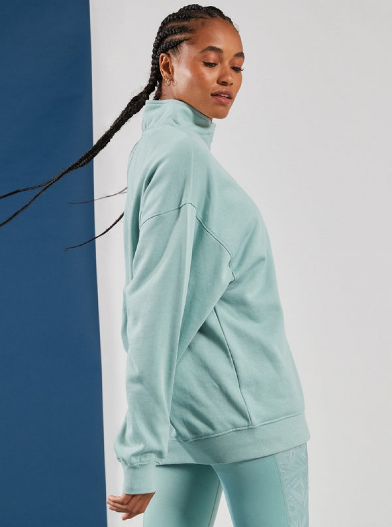 Roxy Waves Of Warmth Half-Zip Fleece Φουτερ με Κουκουλα | 1567QAIJF