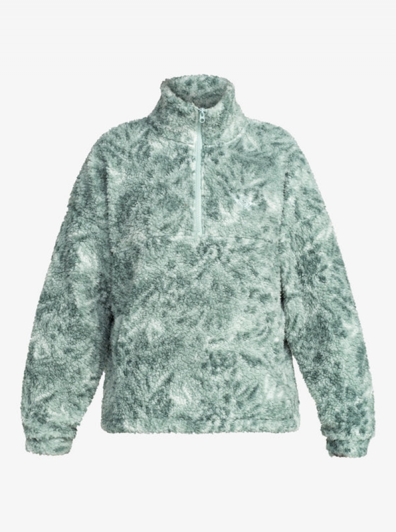 Roxy Waves Of Warmth Half-Zip Fleece Φουτερ με Κουκουλα | 1567QAIJF