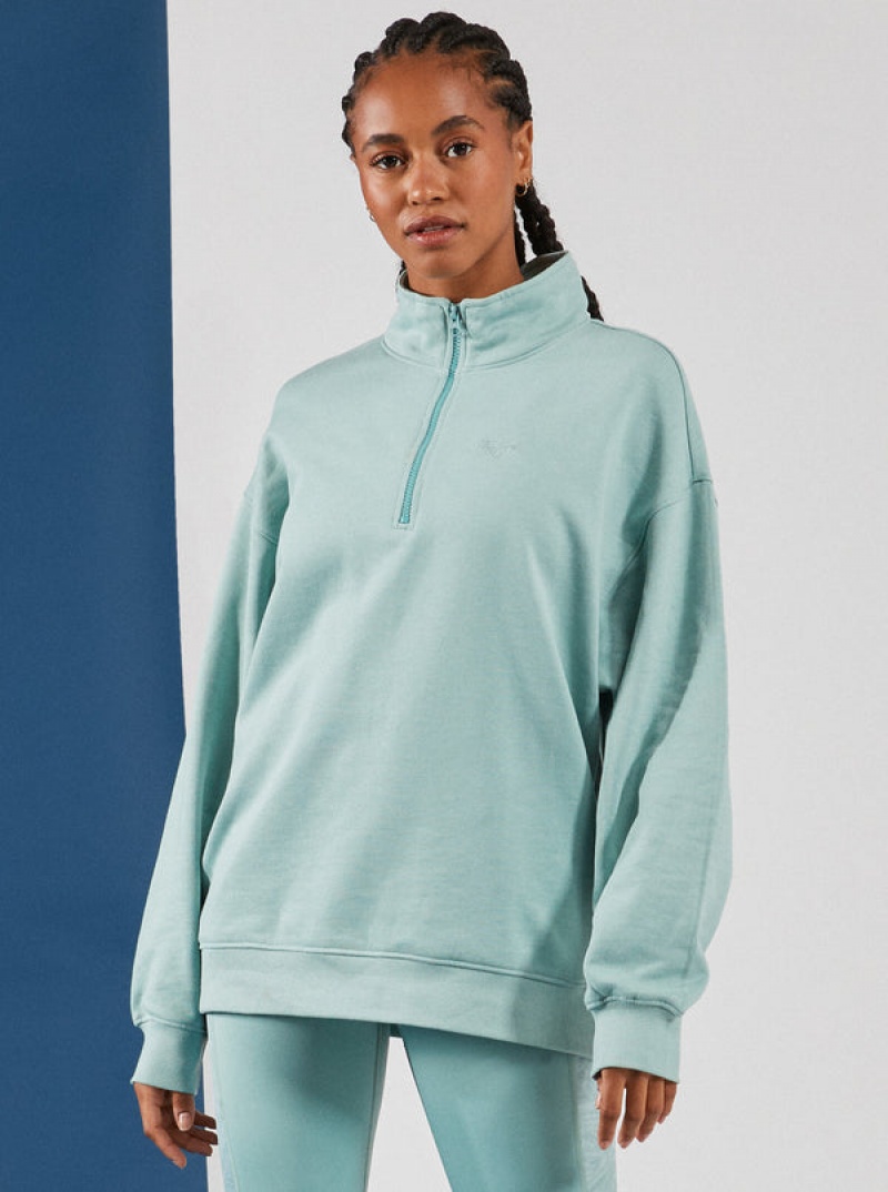 Roxy Waves Of Warmth Half-Zip Fleece Φουτερ με Κουκουλα | 1567QAIJF