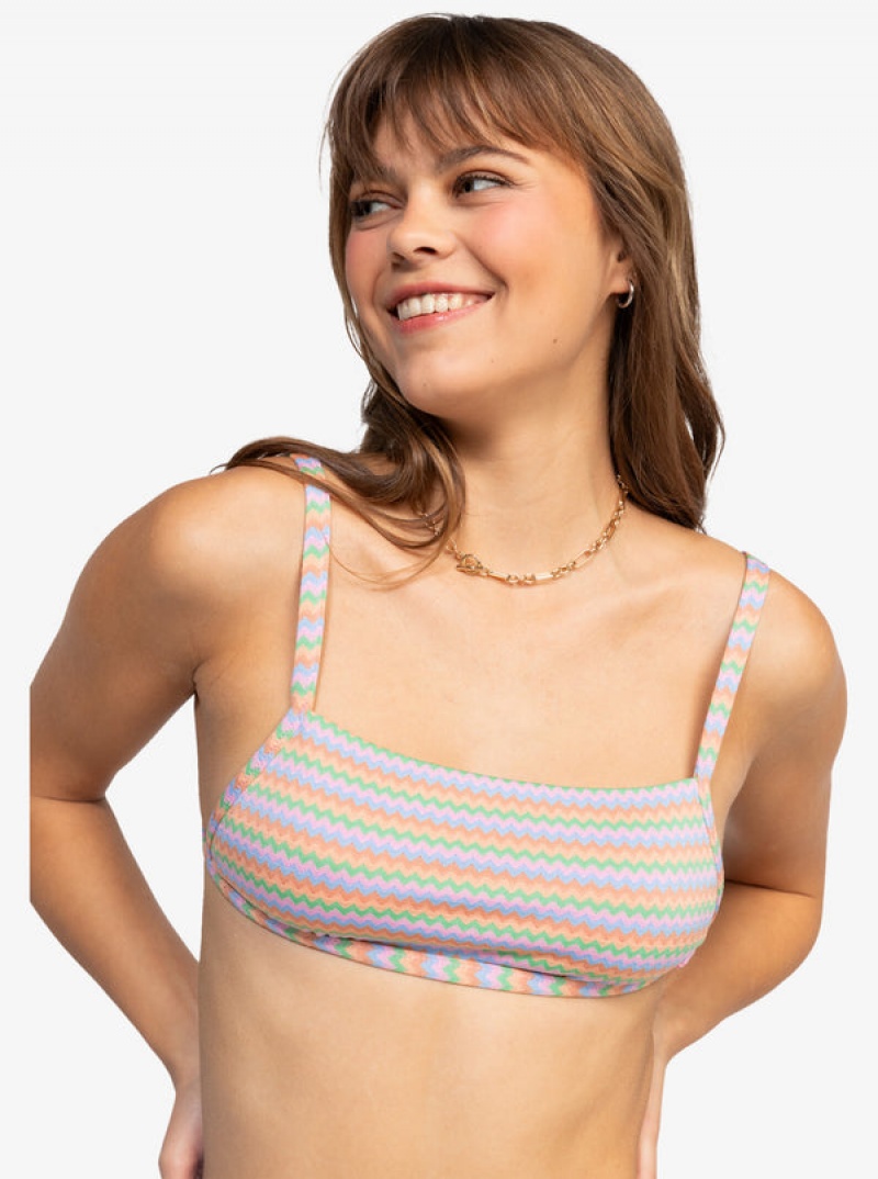 Roxy Wavy Stripe Bralette μπικίνι τοπ | 0937GONJB