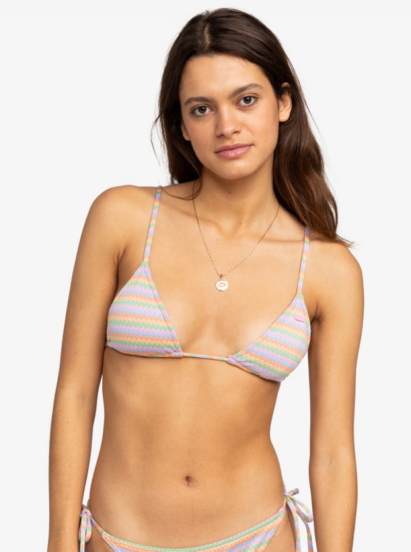 Roxy Wavy Stripe Mini Tiki Triangle μπικίνι τοπ | 7561CGZWF