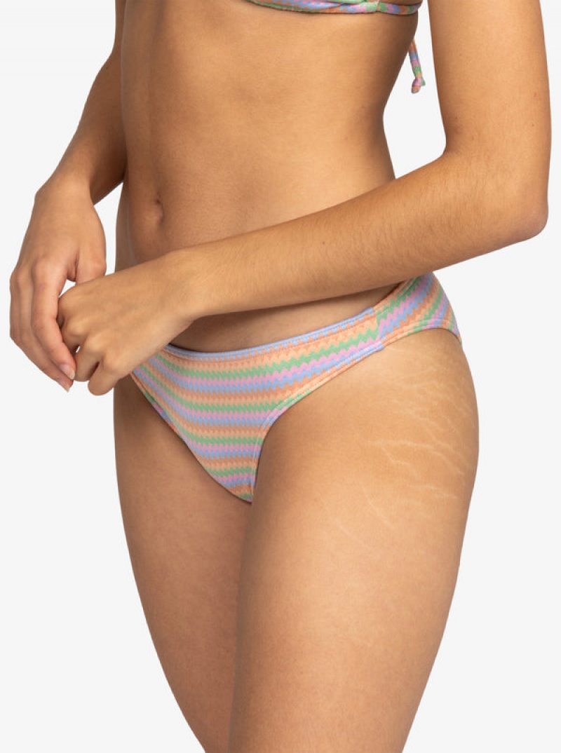 Roxy Wavy Stripe Moderate μπικίνι πάτο | 8675UXOQD