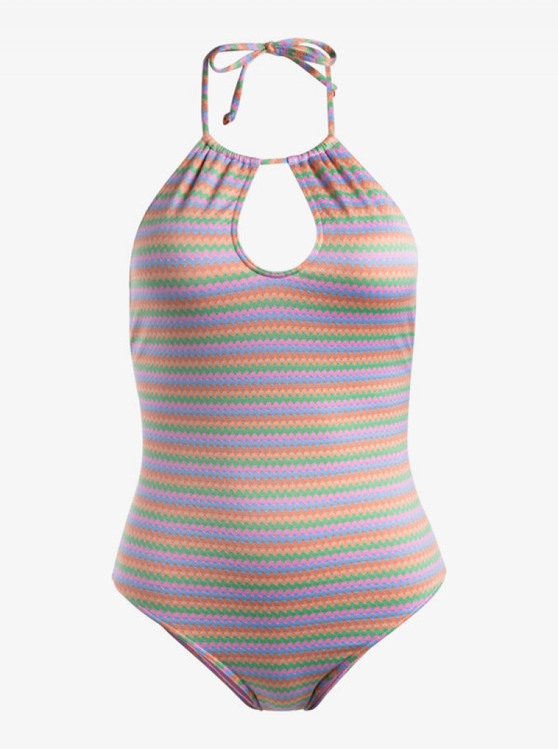 Roxy Wavy Stripe One-Piece Μαγιό | 5467QTJUD