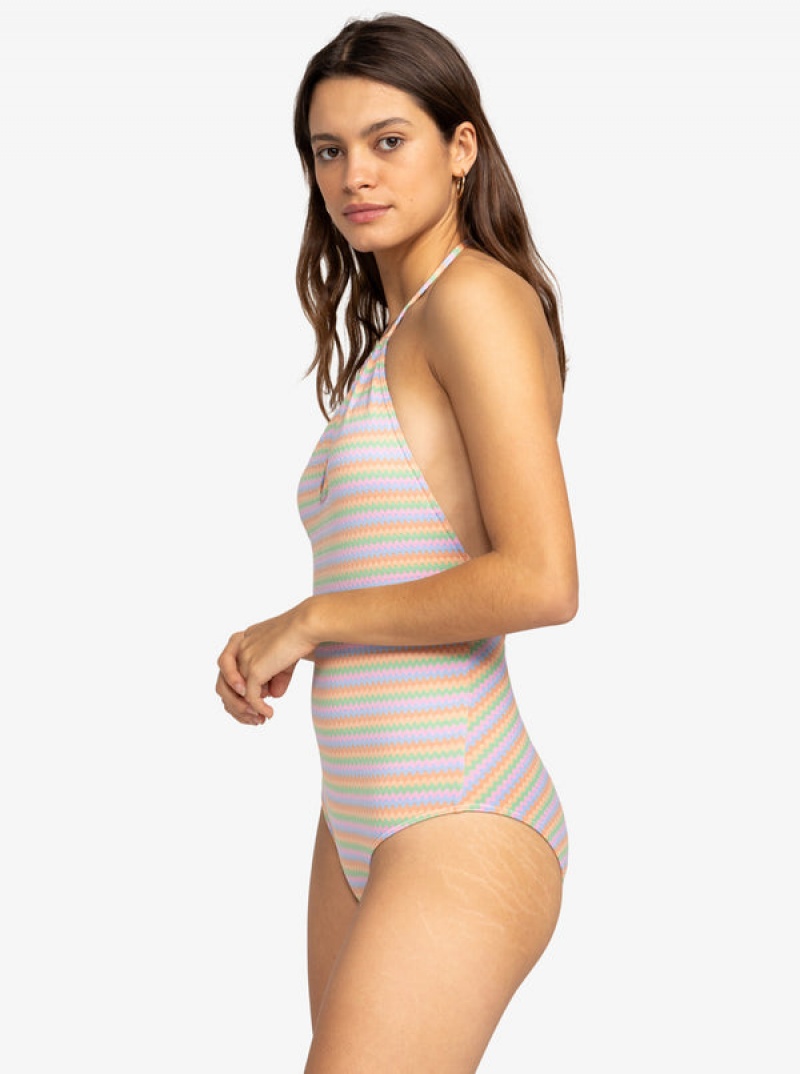 Roxy Wavy Stripe One-Piece Μαγιό | 5467QTJUD