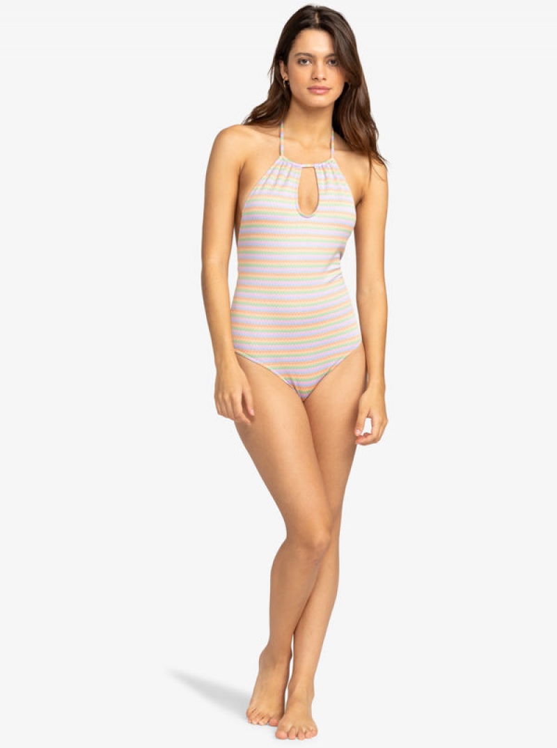 Roxy Wavy Stripe One-Piece Μαγιό | 5467QTJUD