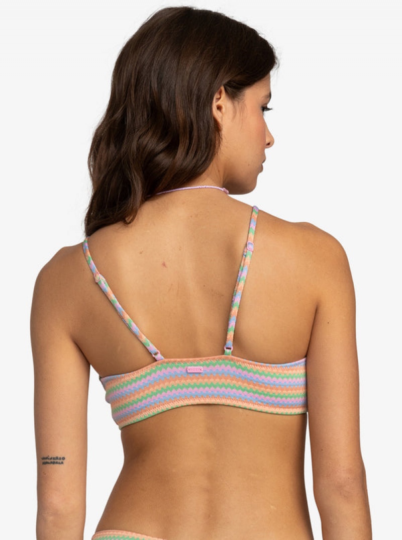 Roxy Wavy Stripe Μόδας Bralette μπικίνι τοπ | 4657YCLEW