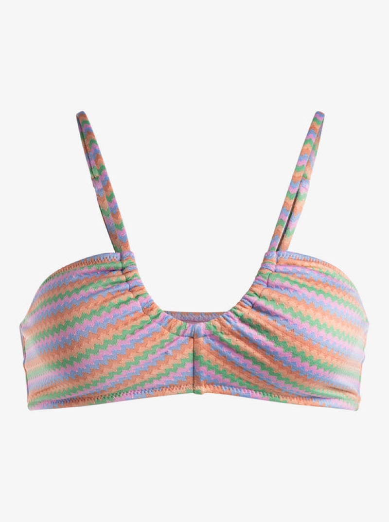 Roxy Wavy Stripe Μόδας Bralette μπικίνι τοπ | 4657YCLEW